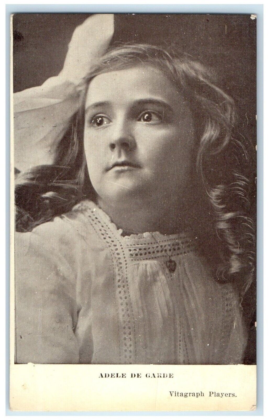 c1910's Adele De Garde Actress Vaudville Studio Portrait Antique Postcard
