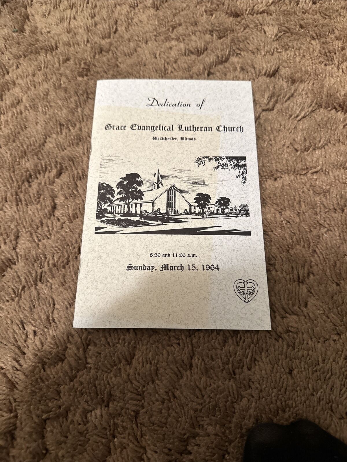1964 dedication of grace Evangelical Lutheran Church Westchester Illinois