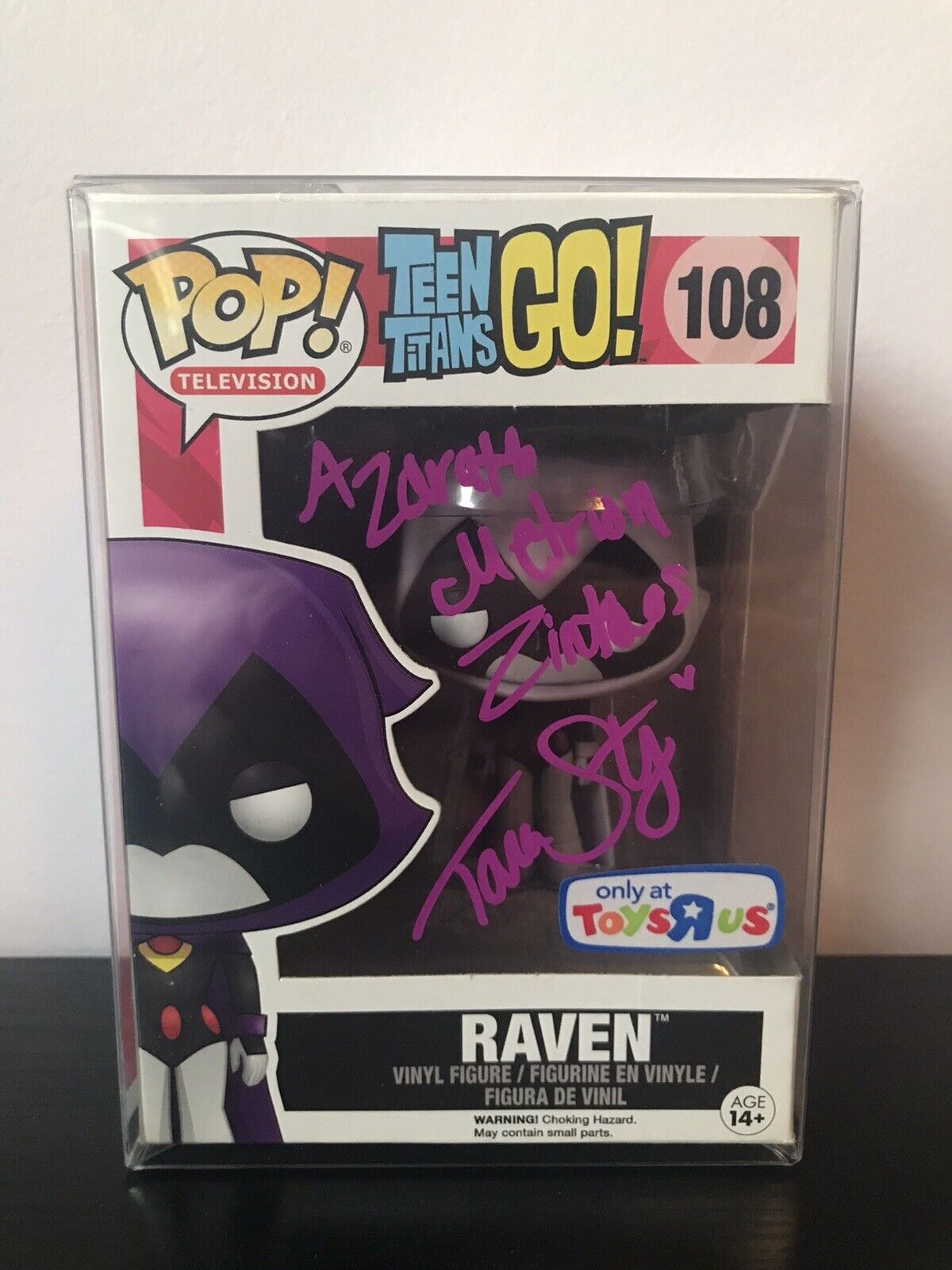 Teen Titans Go Raven Funko Pop Signed by Tara Strong (Light Purple)