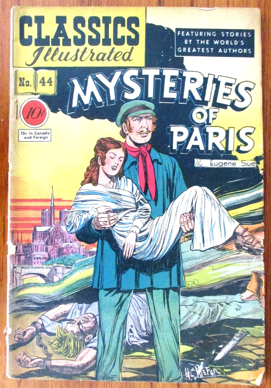 1947 CLASSICS ILLUSTRATED COMICS Mysteries Of Paris #44 1st Edition G-VG