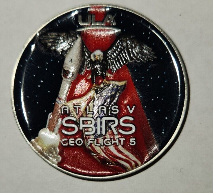 ATLAS V SBIRS GEO Flight 6 ULA Mission Coin Atlas 421 ULA Coin