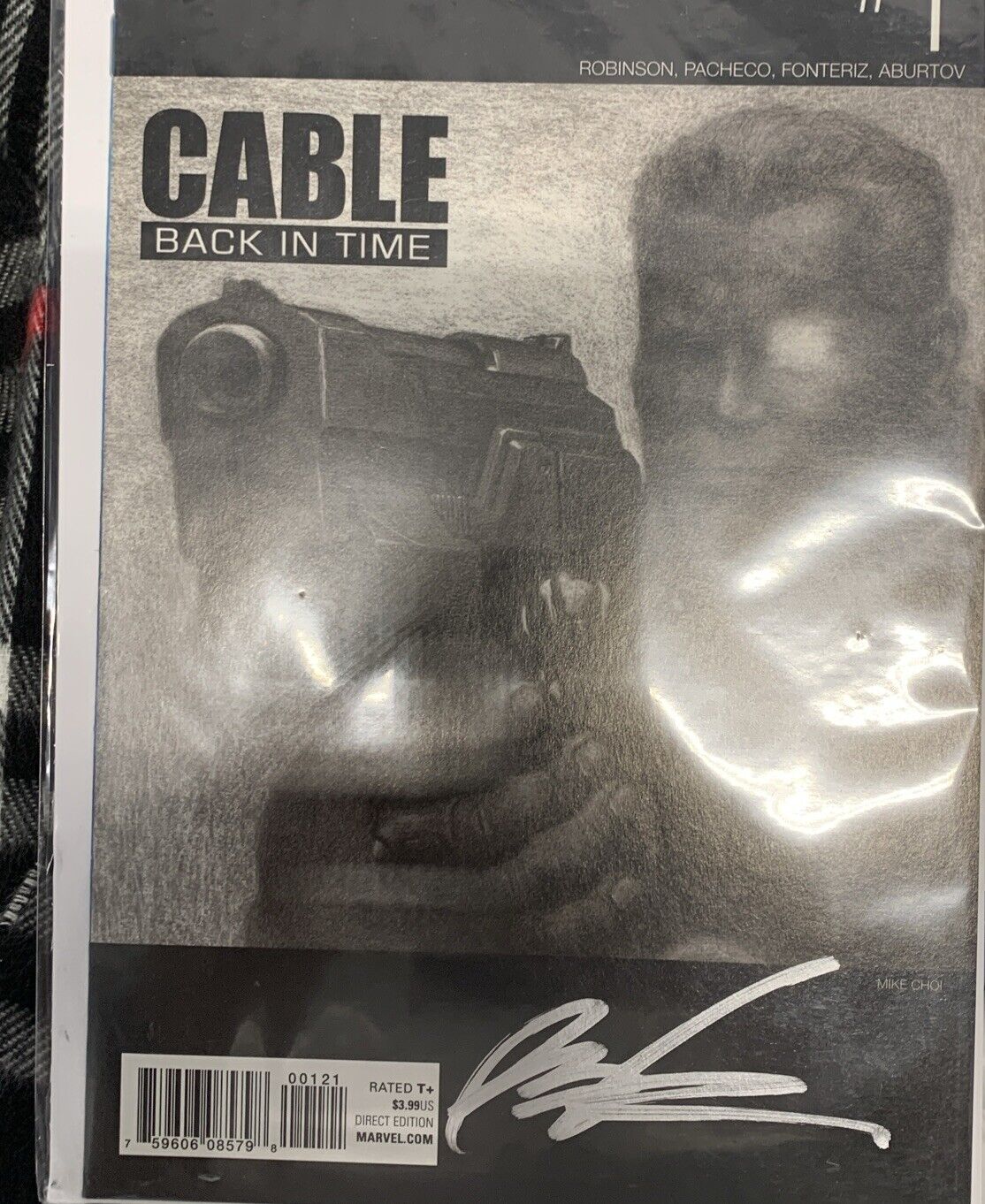 Cable #1 Back In Time - Rob Liefeld SIGNED ✍️ Hip-Hop Variant - 50 Cent album