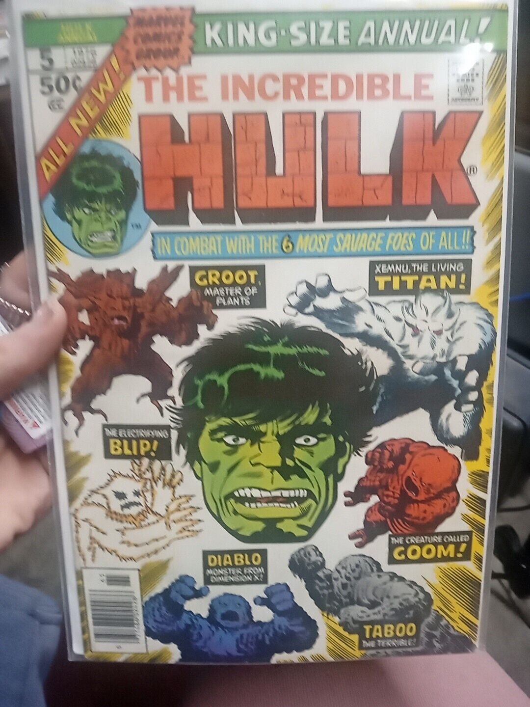 HULK KING SIZE ANNUAL #5 - JANUARY 1976 - 2nd APPEARANCE OF GROOT - HIGH GRADE