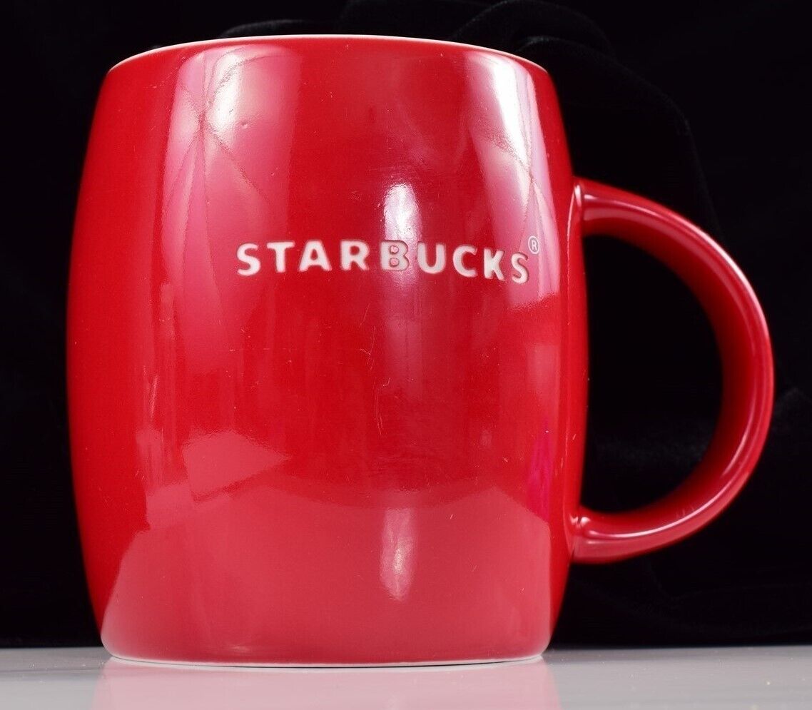 Rare 2011 Starbucks Collector Series Fire Engine Red Coffee Mug Laser Engraved