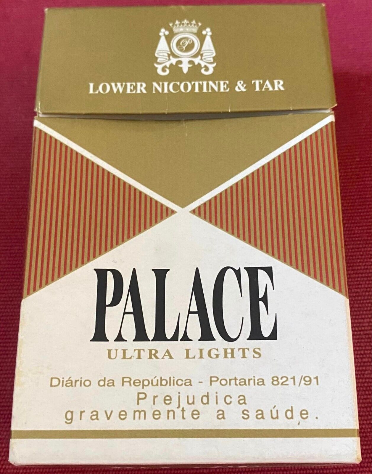 Vintage Palace Ultra Lights Cigarette Cigarettes Cigarette Paper Box Empty