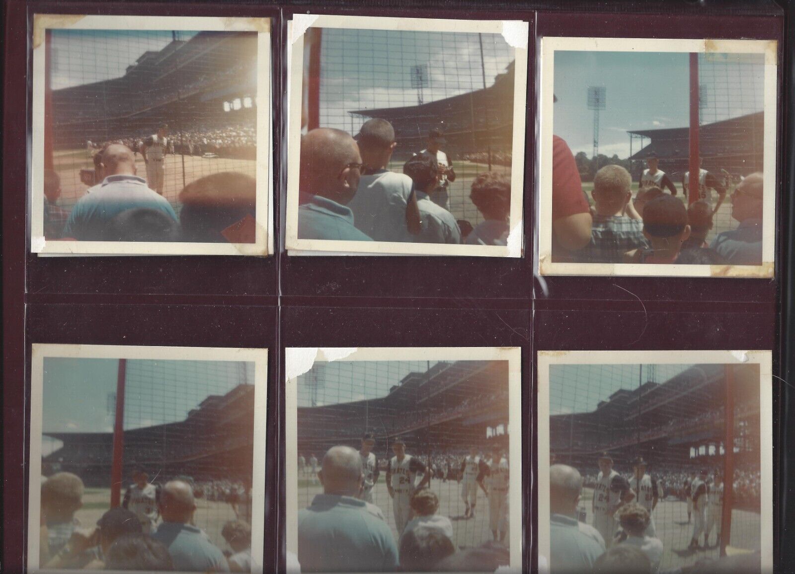 1960's Forbes Field 9 Real Picture's of Players Labeled Pittsburgh, PA Pirates