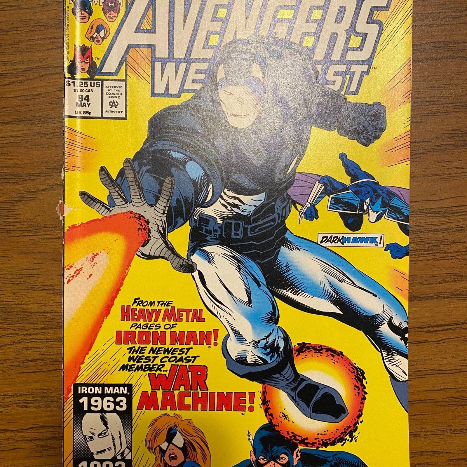  West Coast Avengers #94 (May 1993) - 1st Appearance Jim Rhodes War Machine
