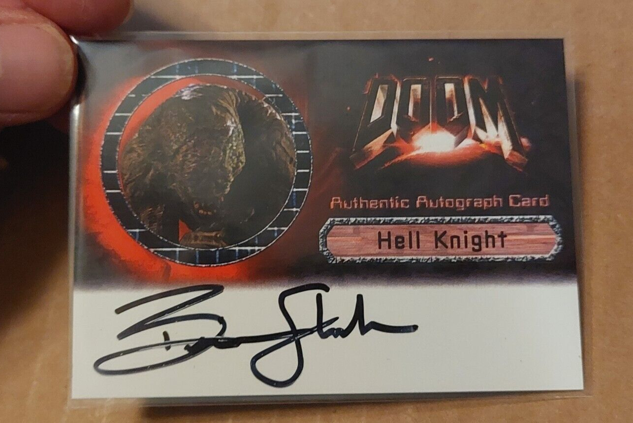2005 Artbox Doom Movie Brian Steele Hell Knight Autograph card Case incentive