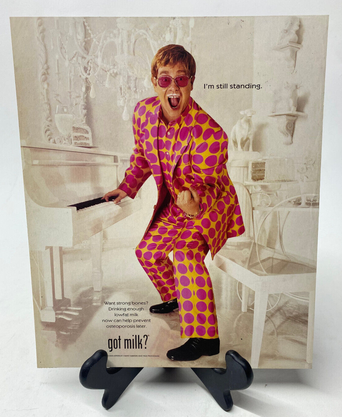 Got Milk? Elton John  Professionally Mounted Ready To Frame 2000