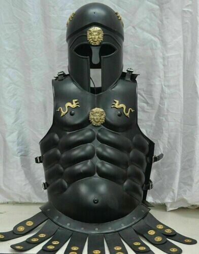 X-mas Muscle Armor Cuirass Jacket & Troy Helmet Medieval knight Gift Item