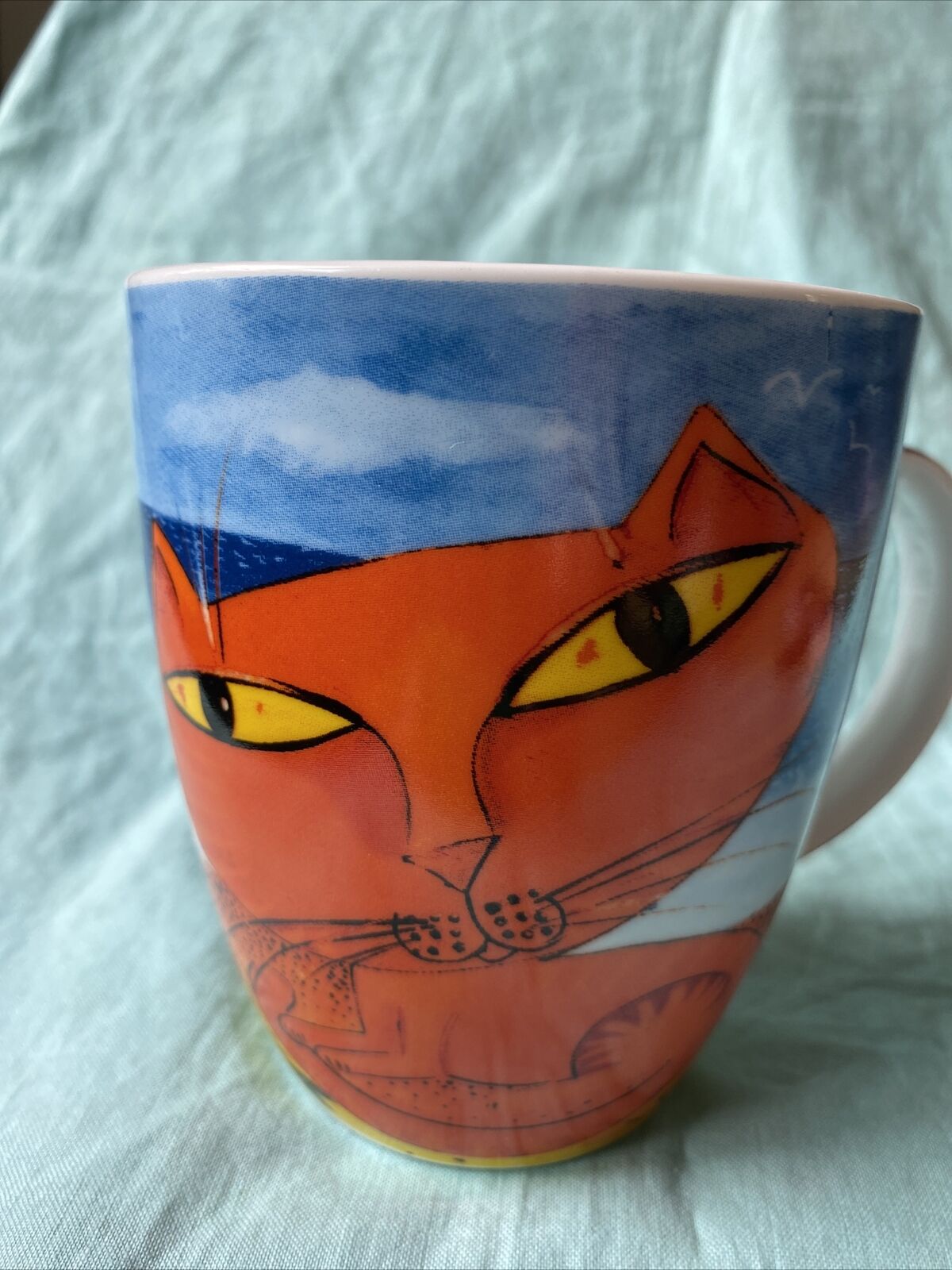 SP Order Artist Cup Fishing Cat Ceramic Coffee Mug Cup