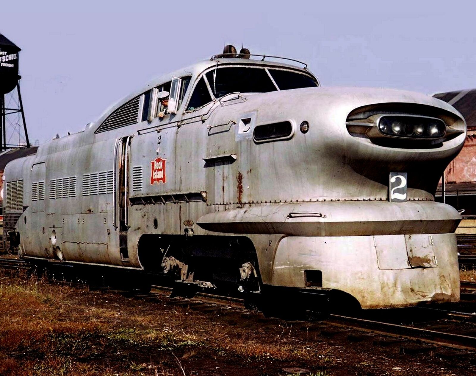 1950s  ROCK ISLAND GM AEROTRAIN Railroad Photo   (201-o)