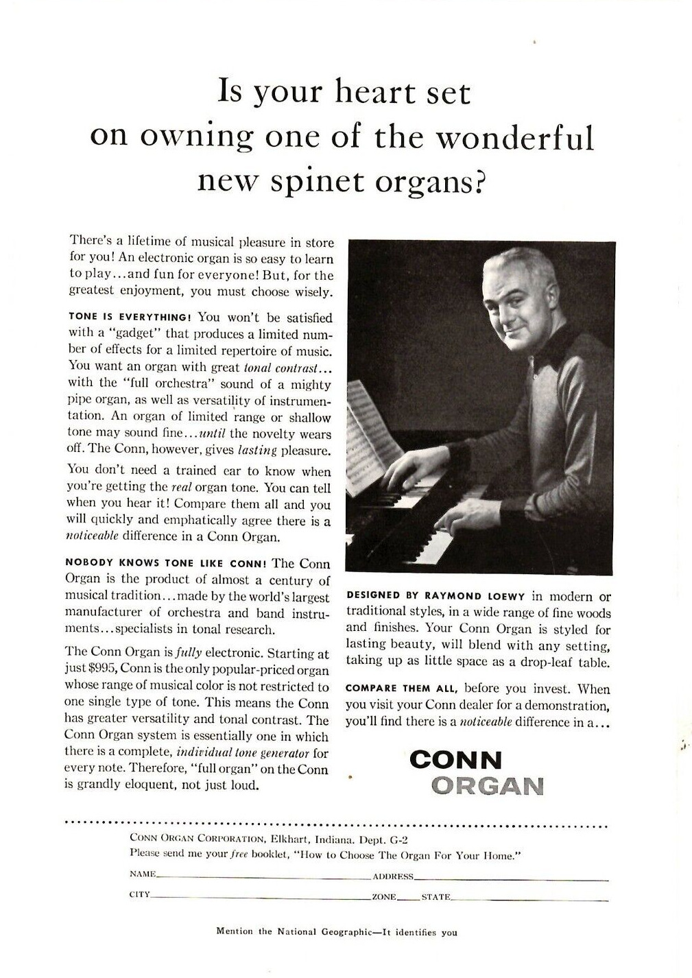 1958 Print Ad Conn Organ Is Your Heart Set on Owning one of the Wonderful Spinet