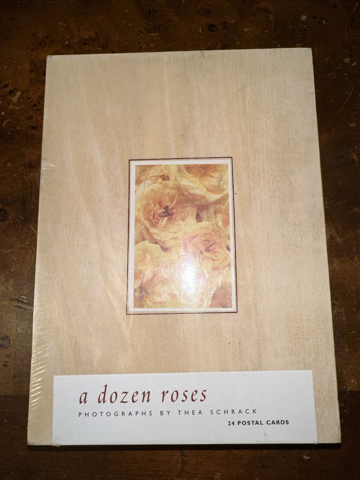 “A Dozen Roses” Photographs By Thea Schrack 24 Postal Cards w/ Wood Box Sealed