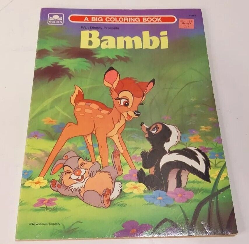 Vintage 1986 BAMBI Golden Coloring Book UNUSED NOS 1138-46 Disney NEW UNUSED