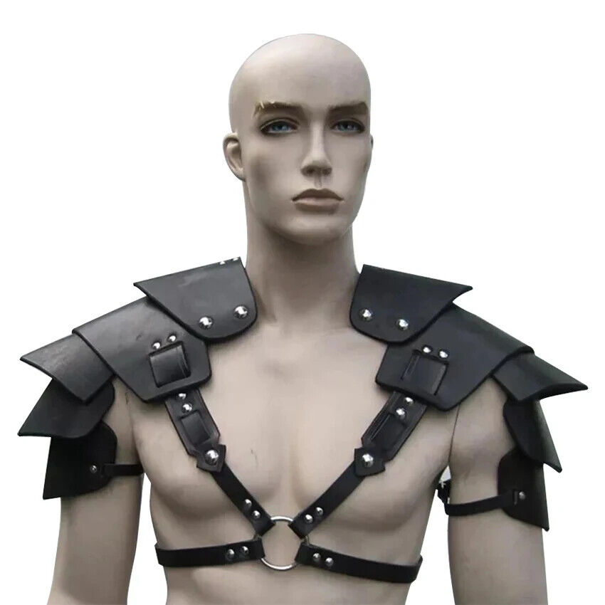 Steampunk Viking medieval shoulder armor retro PU Halloween costume