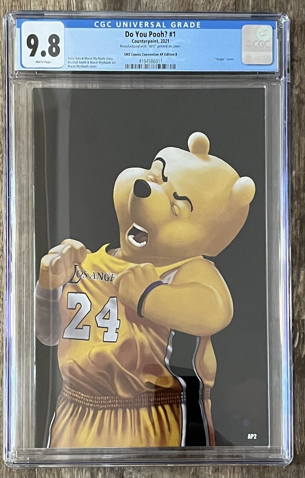 Do You Pooh #1 Kobe Bryant Lakers Homage CGC 9.8 RARE ARTIST’S PROOF AP2 Virgin
