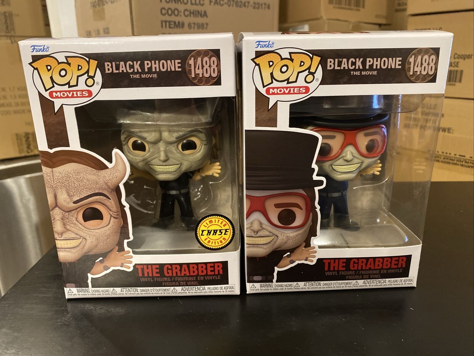 Funko Pop Movies Black Phone The Movie The Grabber #1488 Common & CHASE Bundle
