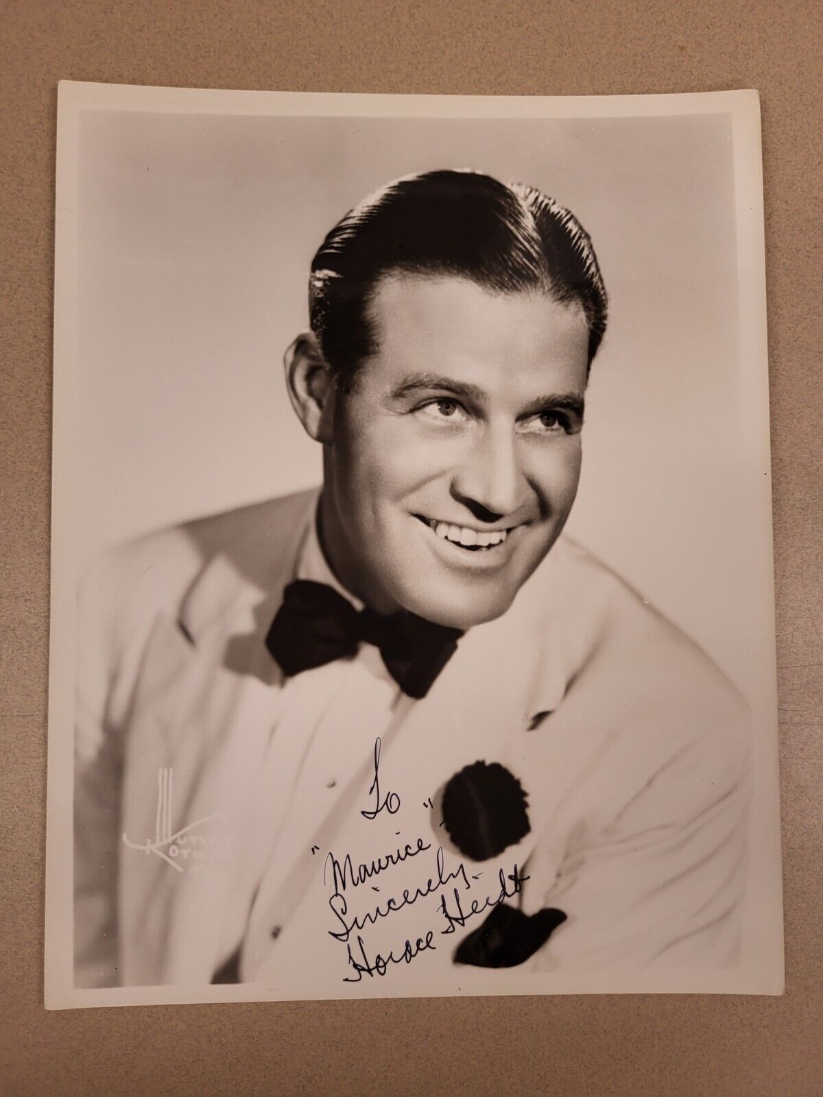 To Maurice Sincerely Horace Heidt Big Band Leaders Autographed 8\