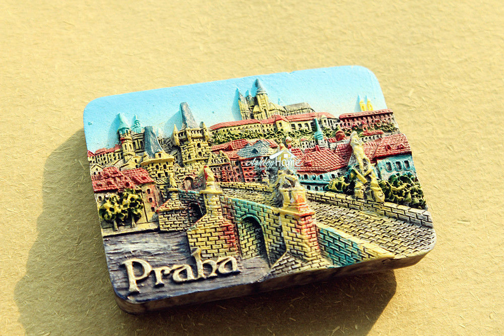 Praha (Prague) Czech Tourist Travel Souvenir 3D Resin Fridge Magnet Craft Gift
