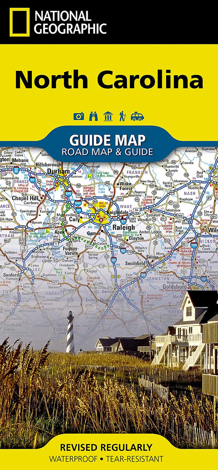 North Carolina Map (National Geographic Guide Map) - NEW