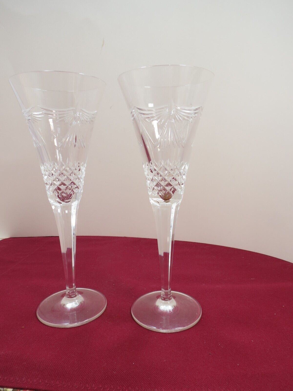 Waterford Crystal Millennium Peace Toasting Campaign Flutes  MATCHING 2 FLUTES