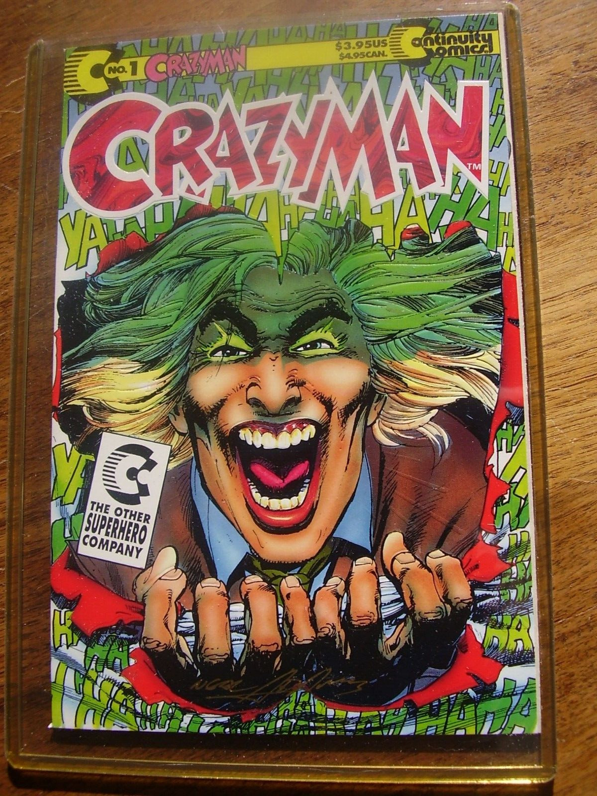 Crazyman Comic No 1 Signed By NEAL ADAMS, Batman Artist - 1991