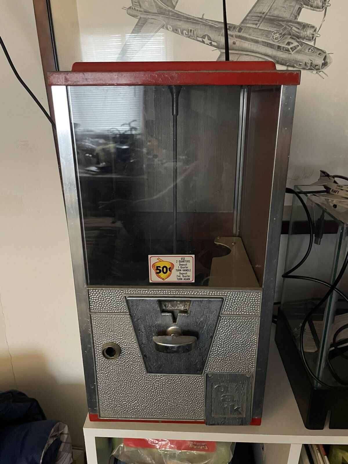 Vintage Acorn Oak 50 Cent Prize Toy Vending Machine