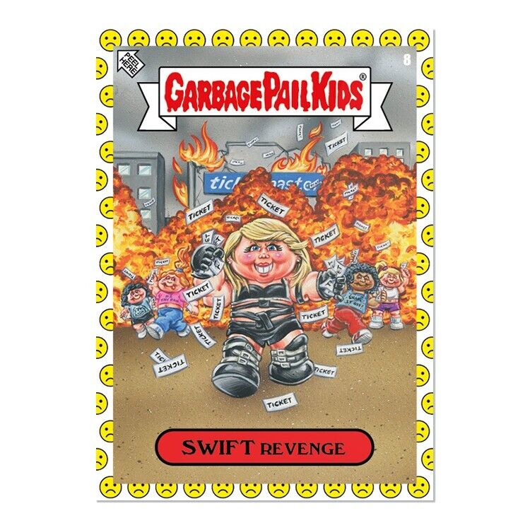 Topps Garbage Pail Kids GPK TAYLOR SWIFT Revenge Unhappy SAD Face 2022 was the W