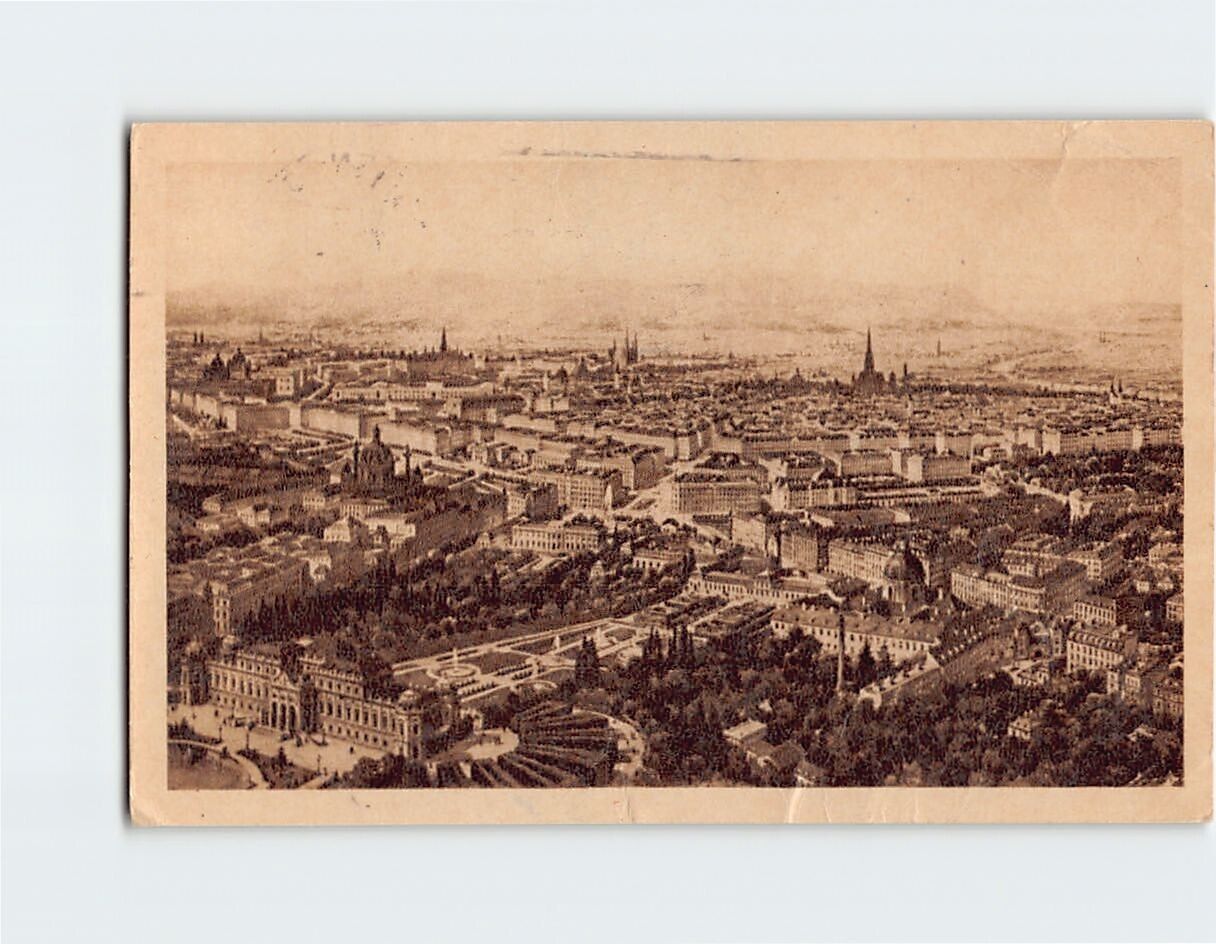 Postcard Panorama of Vienna Austria