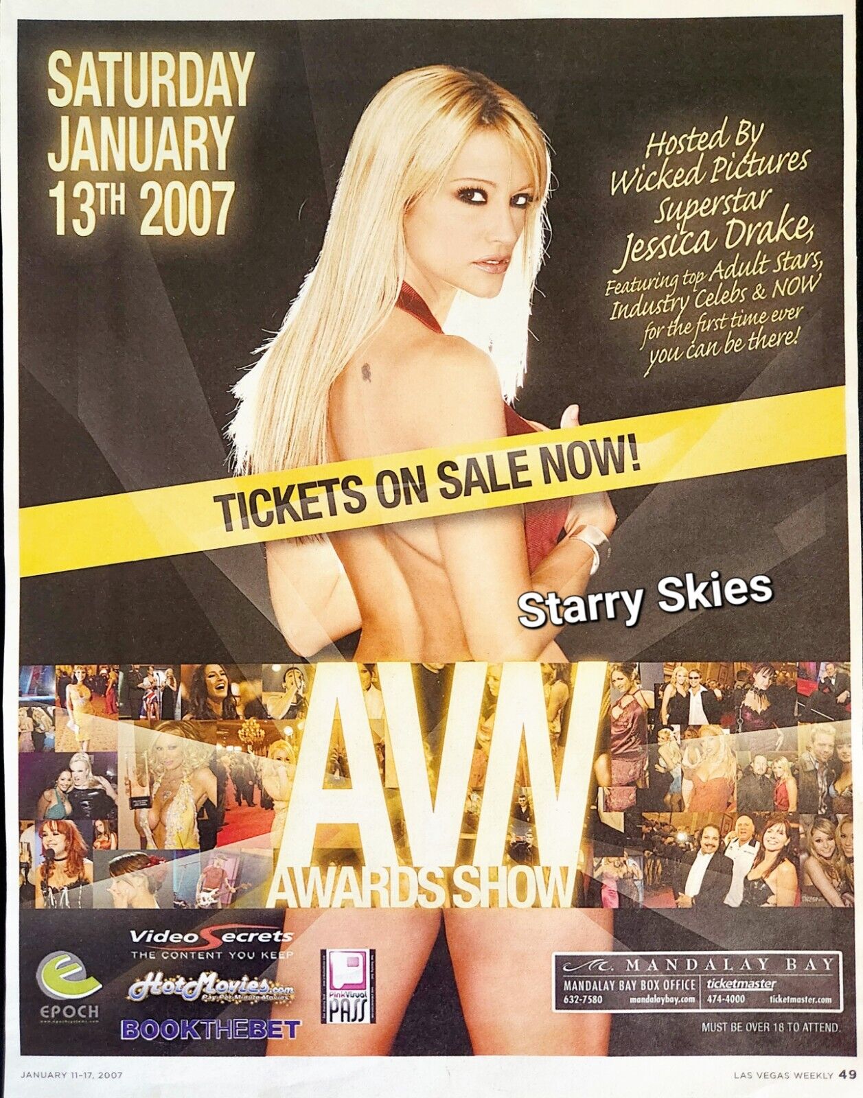 AVN AWARDS SHOW HOSTED BY JESSICA DRAKE 2007 LAS VEGAS AD 