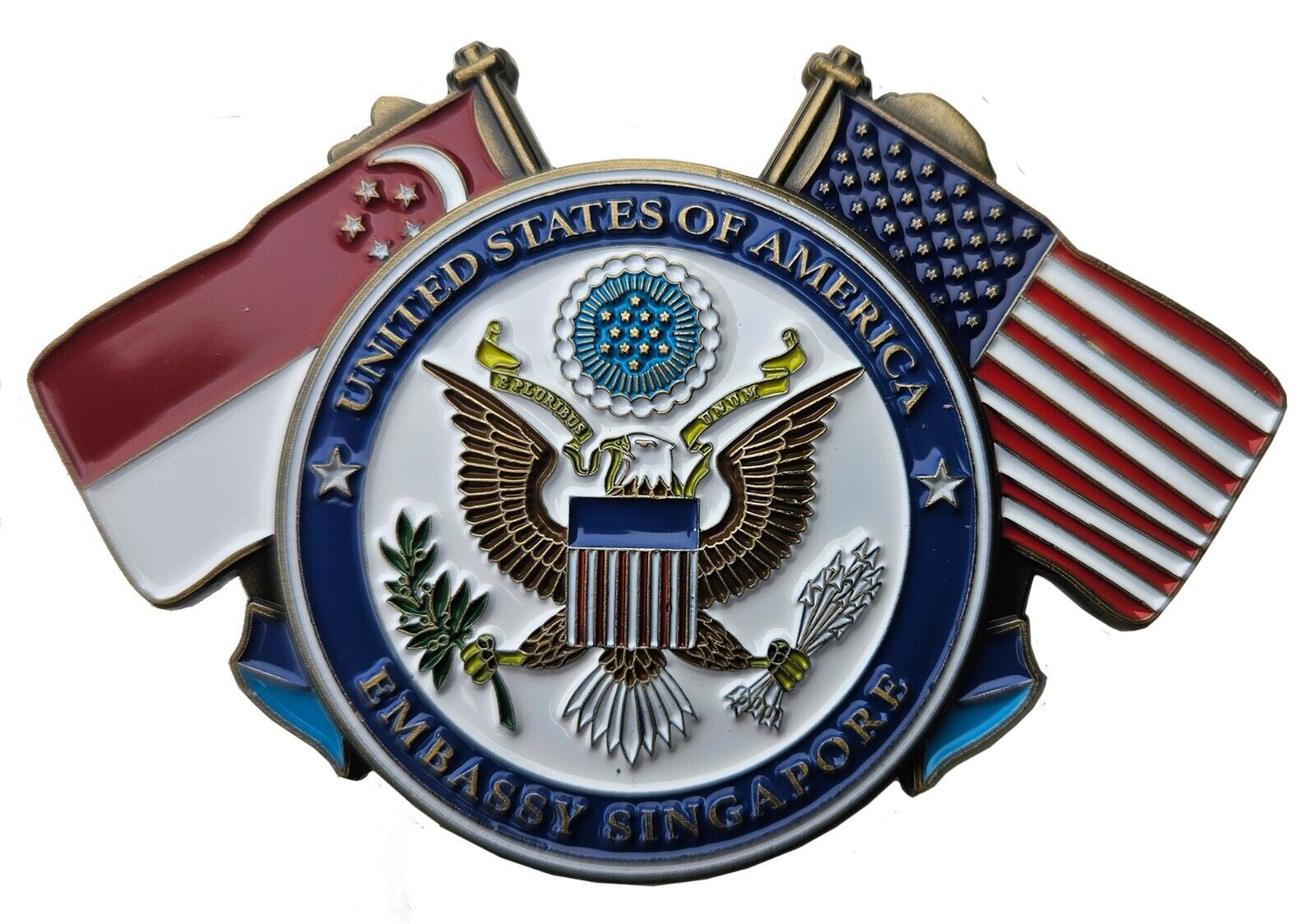 US STATE DEPARTMENT US EMBASSY SINGAPORE COMMEMORATIVE CHALLENGE COIN 196