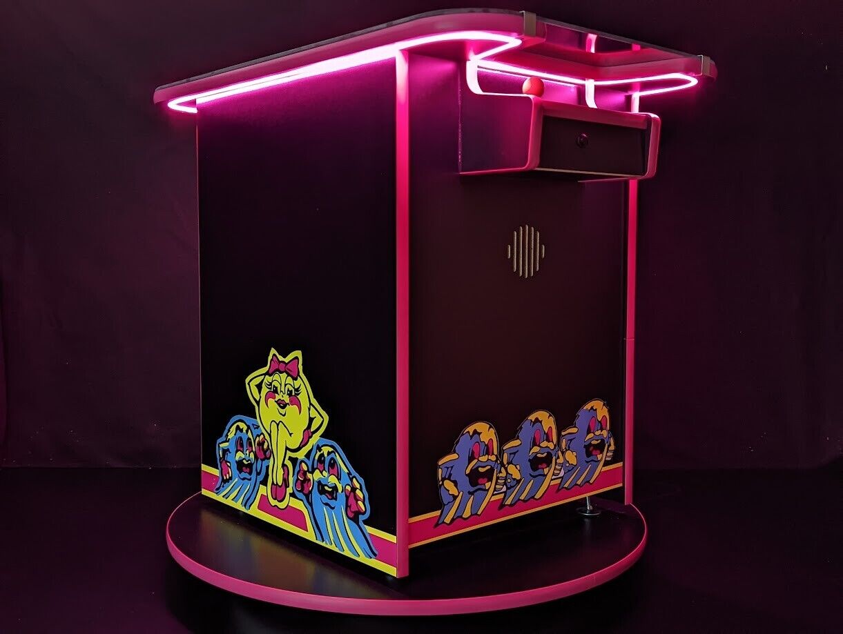 🍒 Ms. Pac-Man cocktail NEON arcade machine (60 Games) 🍒  🍒