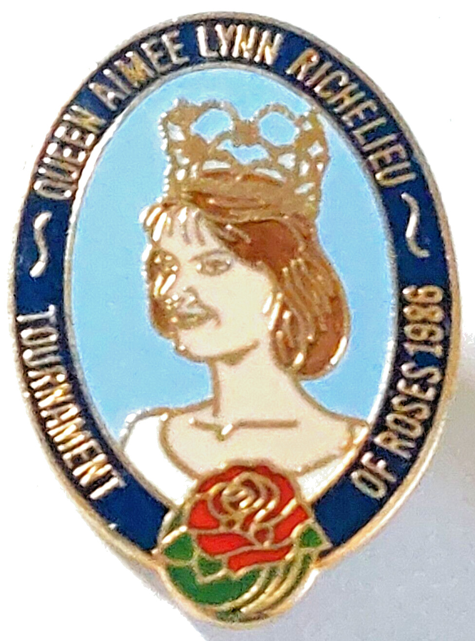 Rose Parade 1986 Queen Aimee Lynn Richelieu 97th Tournament of Roses Lapel Pin