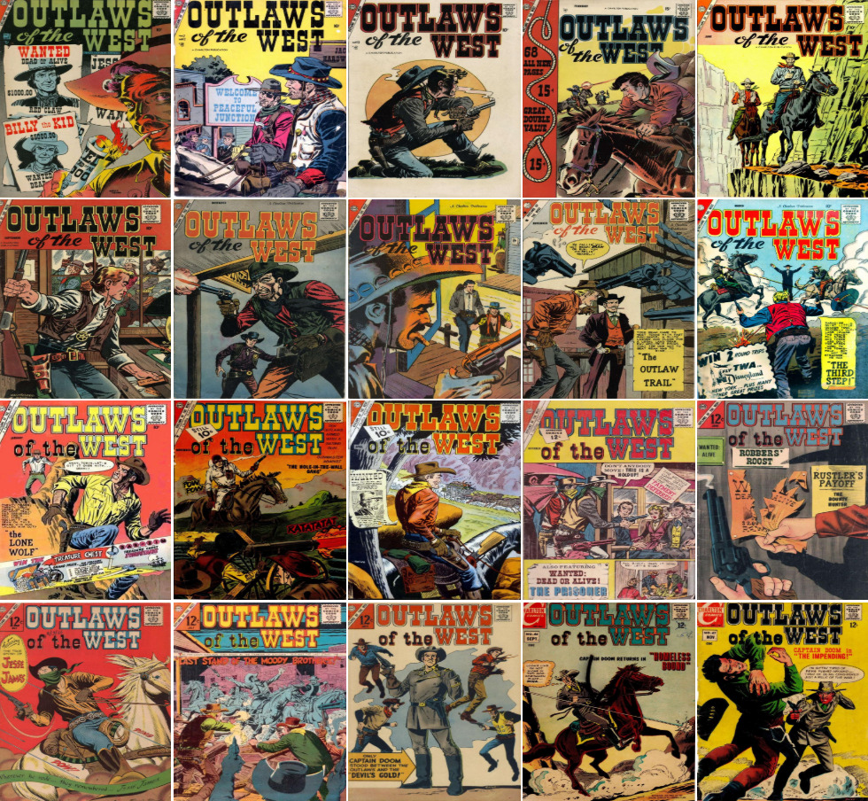 1957 - 1967 Outlaws of the West Comic Book Package - 20 eBooks on CD