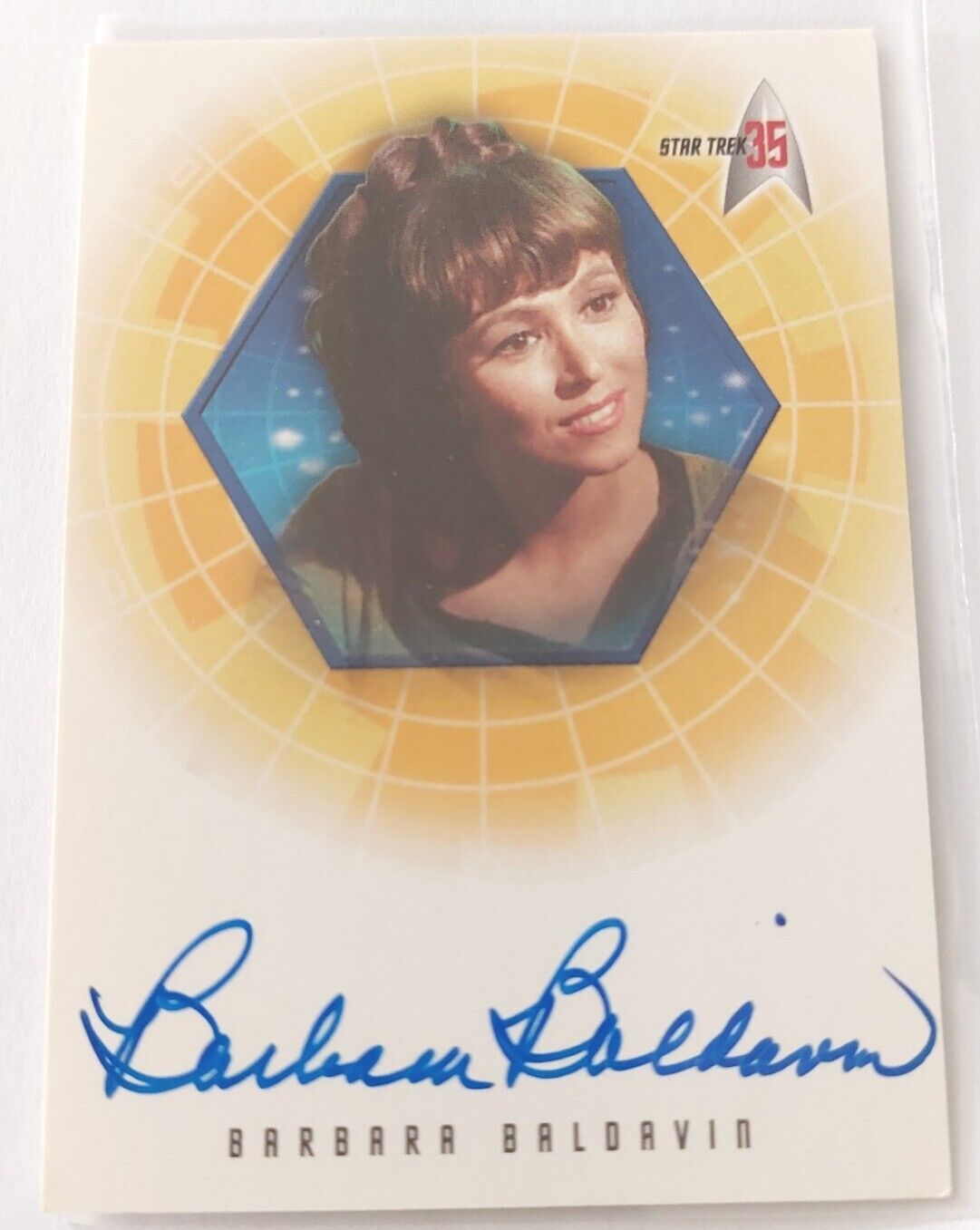 2001 Star Trek TOS 35th Anniversary autograph card A26 Barbara Baldavin Martine
