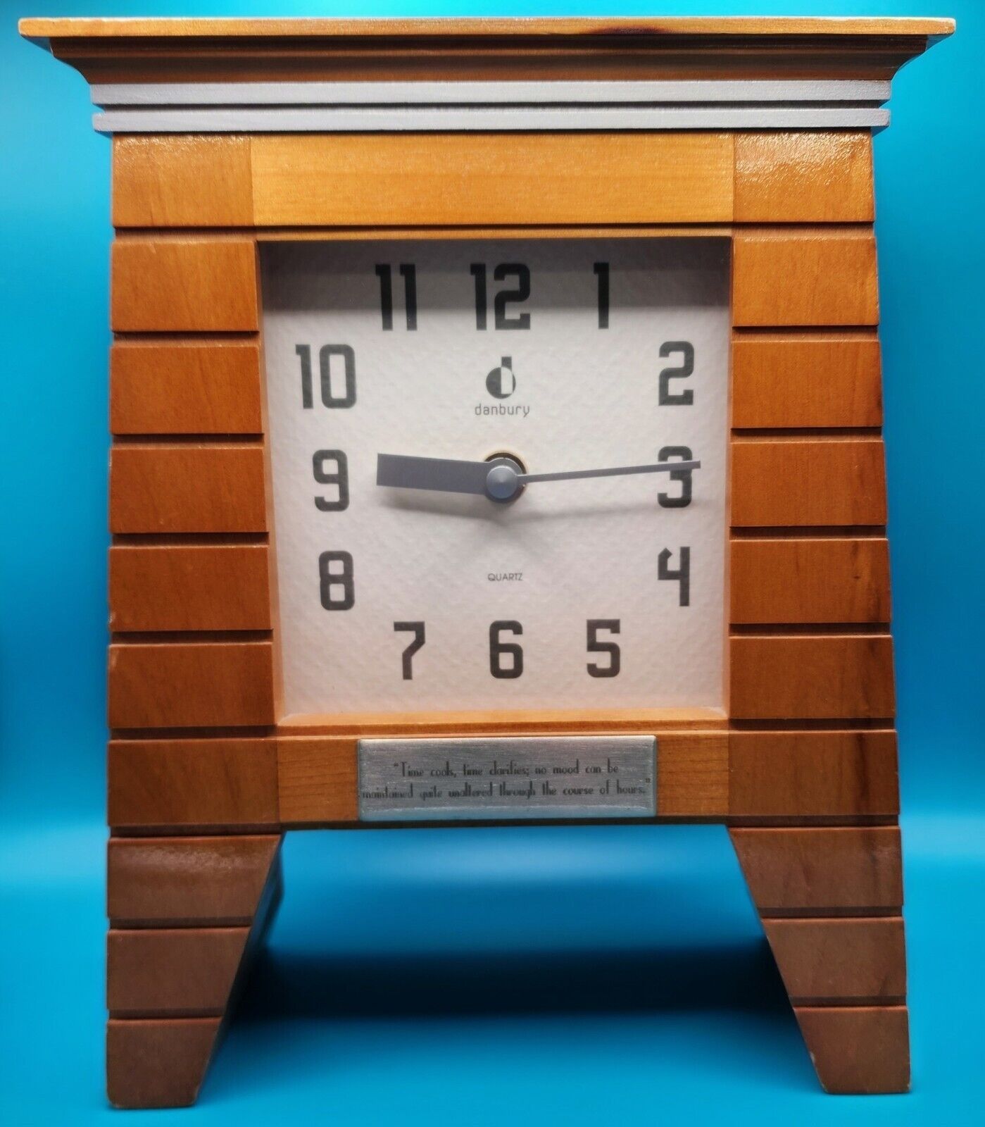Vintage Clock- Danbury THOMAS MANN QUOTE 