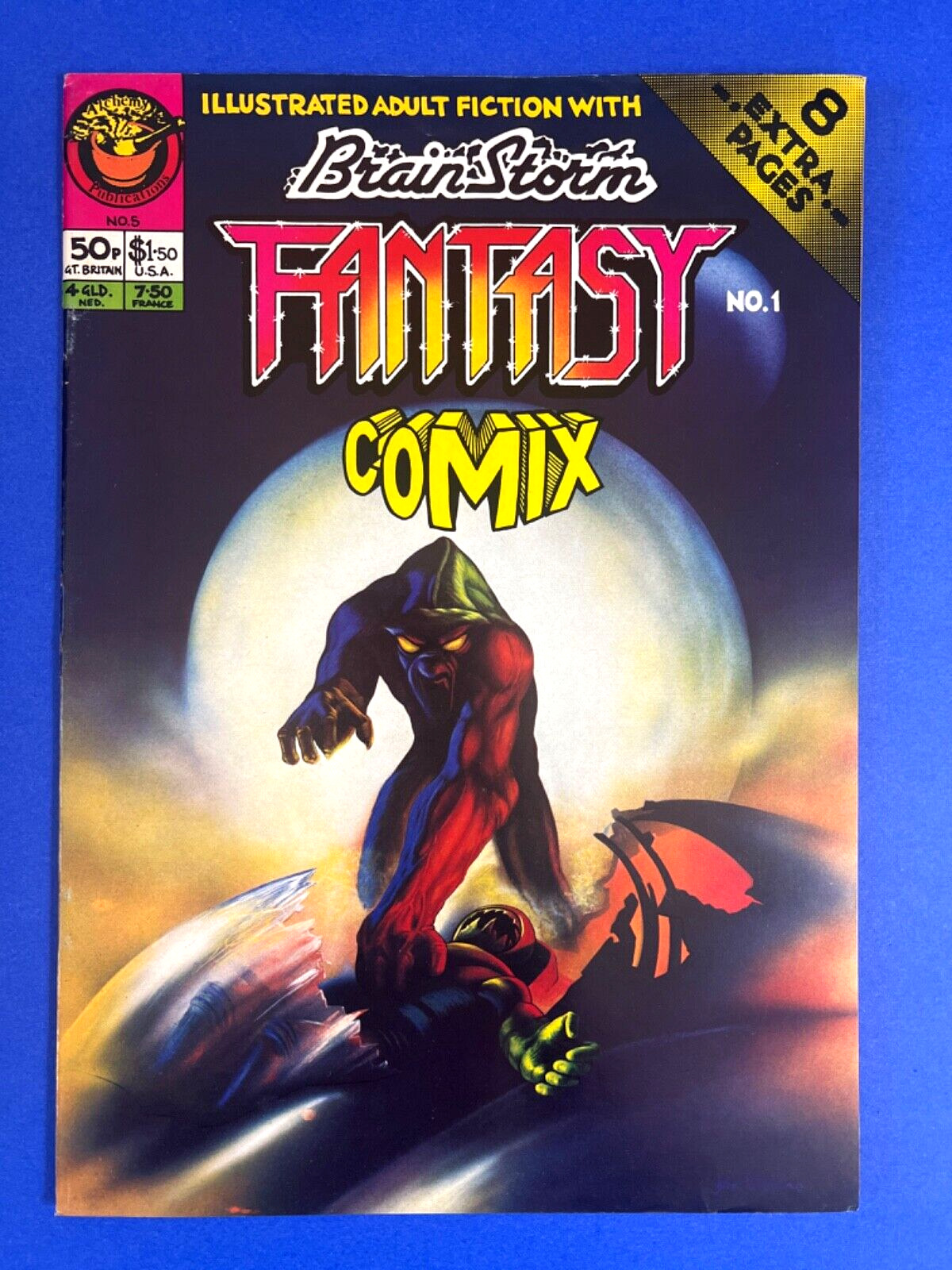 Brain Storm Fantasy Comix #1 Underground 8.5x12 Comic Book 1977 VF/NM