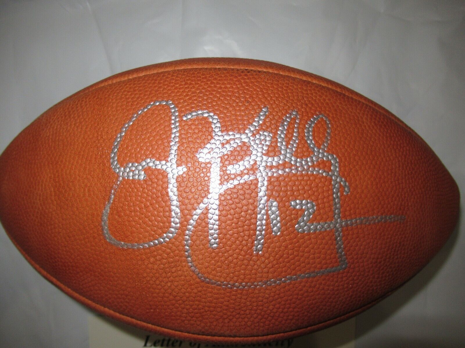 RARE  USFL FOOTBALL signed by JIM KELLY with a Letter of Authenticity from JSA
