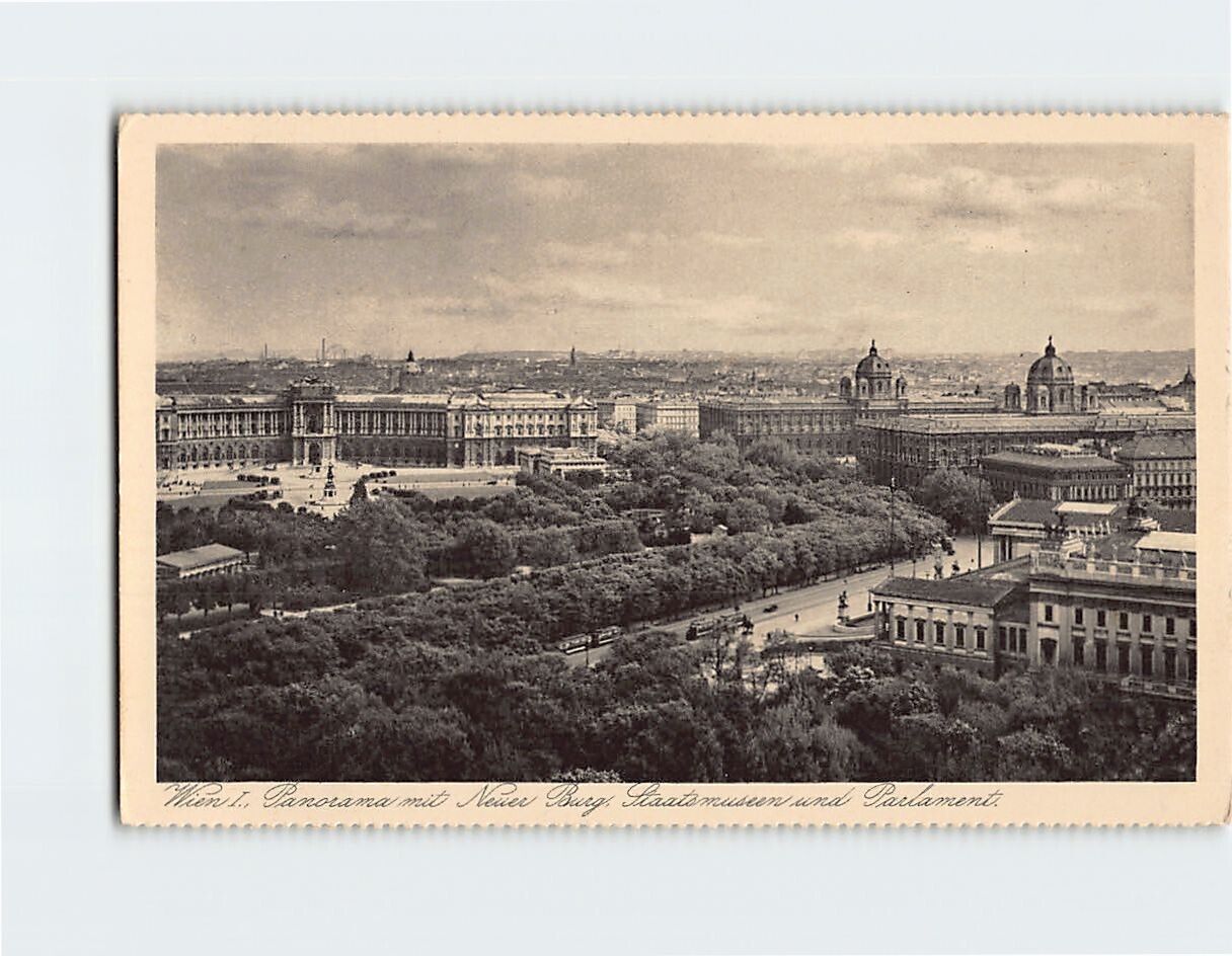 Postcard Panorama of Vienna Austria