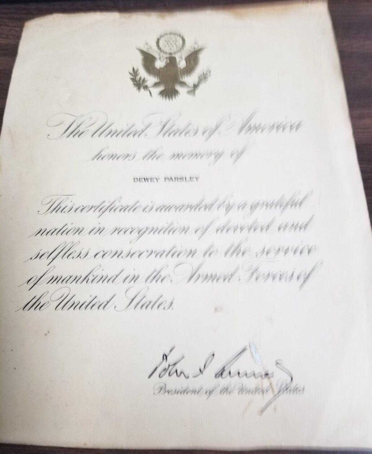 JOHN F. KENNEDY 1960's SIGNED MILITARY LETTER FOR DEATH OF A SOLDIER
