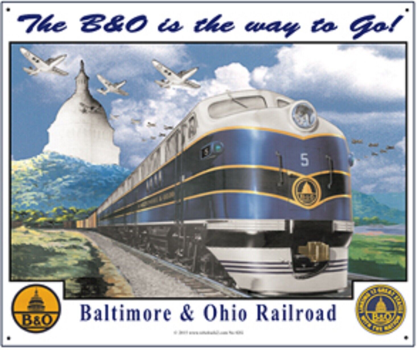 B&O ( BALTIMORE & OHIO) METAL RAILROAD / TRAIN SIGN  10