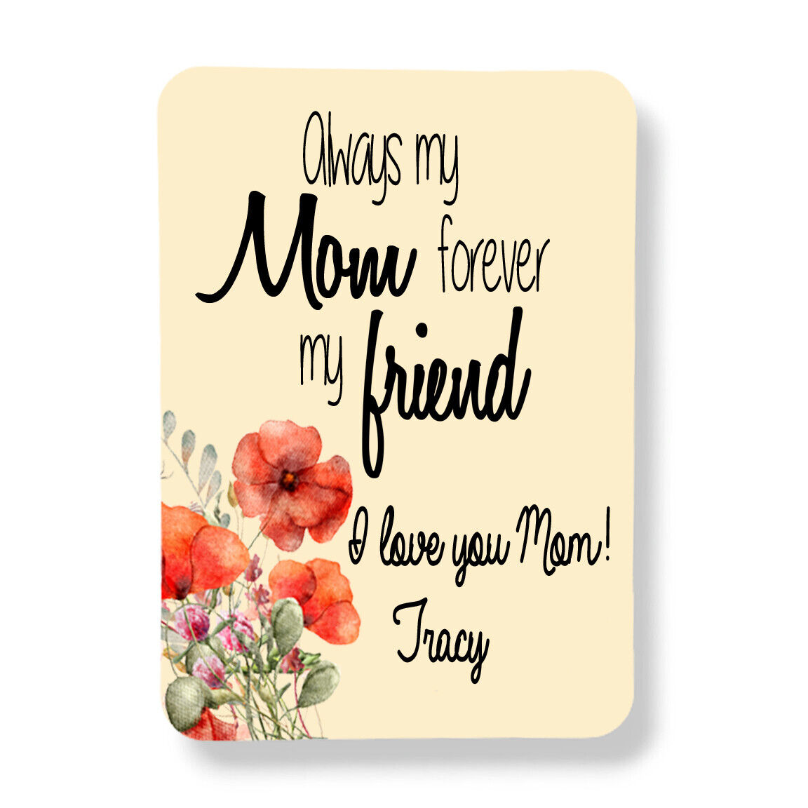 Personalized Love You Mom Fridge Magnet Signed Customized Mother\'s Day Gift