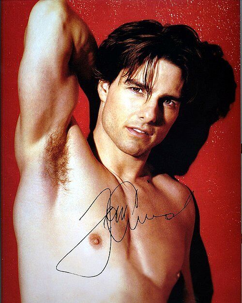 Tom Cruise Shirtless Autographed Facsimile Signed Photo