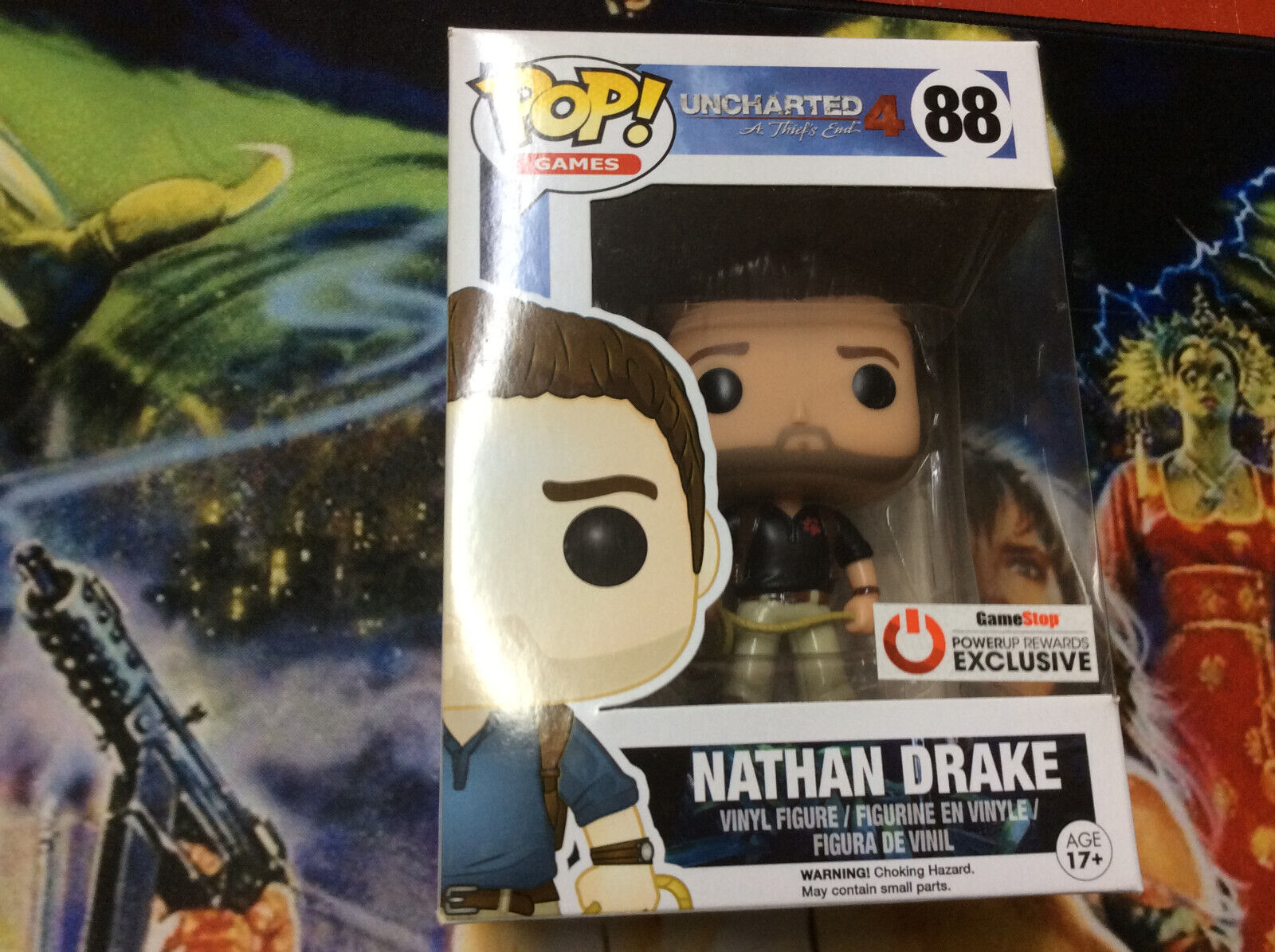 FUNKO POP NATHAN DRAKE UNCHARTED 4 GAMESTOP EXCLUSIVE #88 NEW
