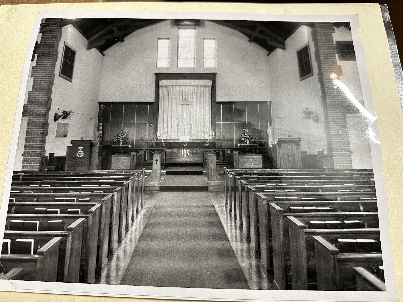 Vintage Official U S Navy Photo. Chapel In The Woods On NAS. 4/8/1963