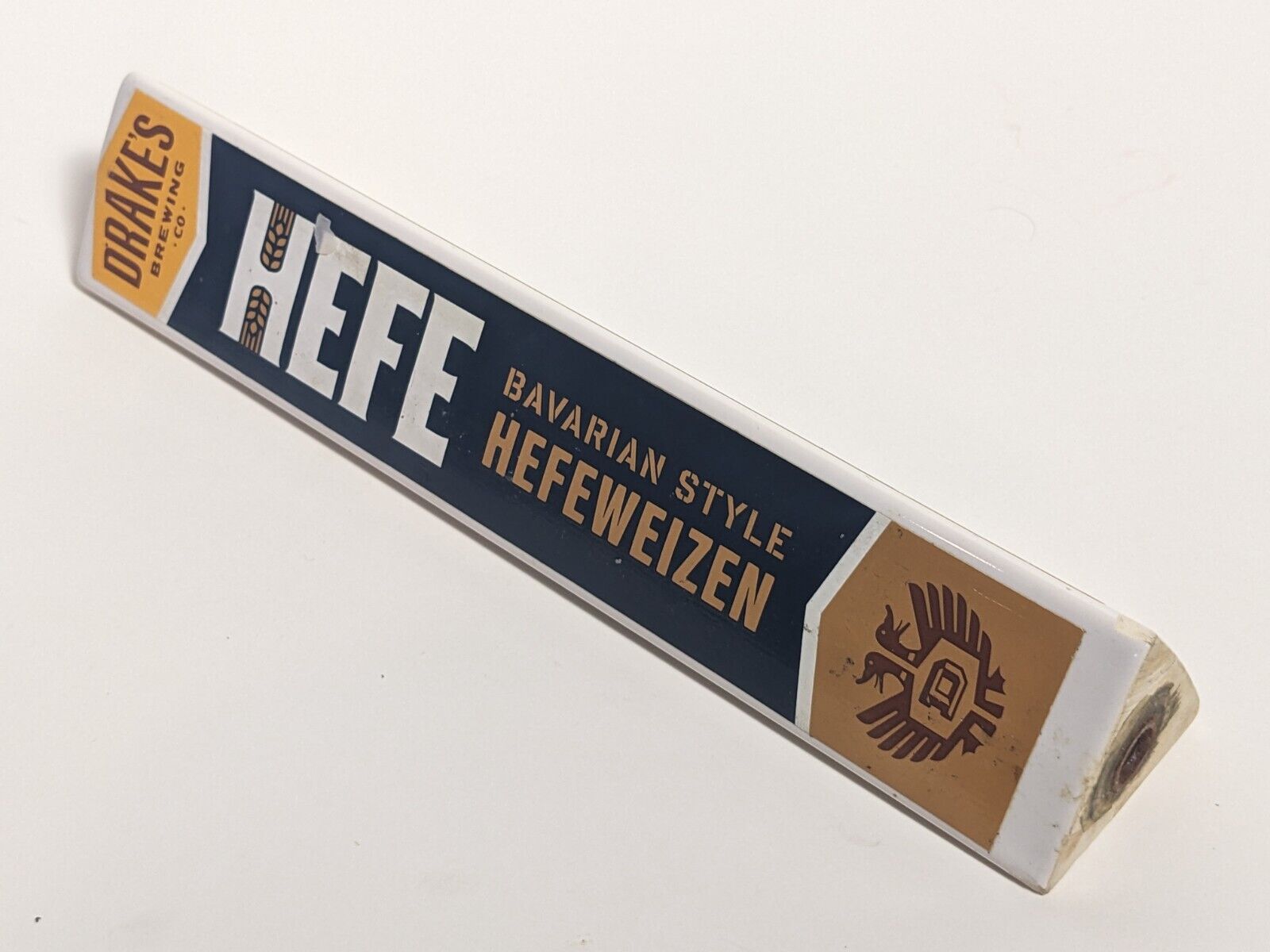DRAKE\'S HEFE Hefeweizen Beer Tap Handle Man Cave Kegerator Beer Tap Three Sided