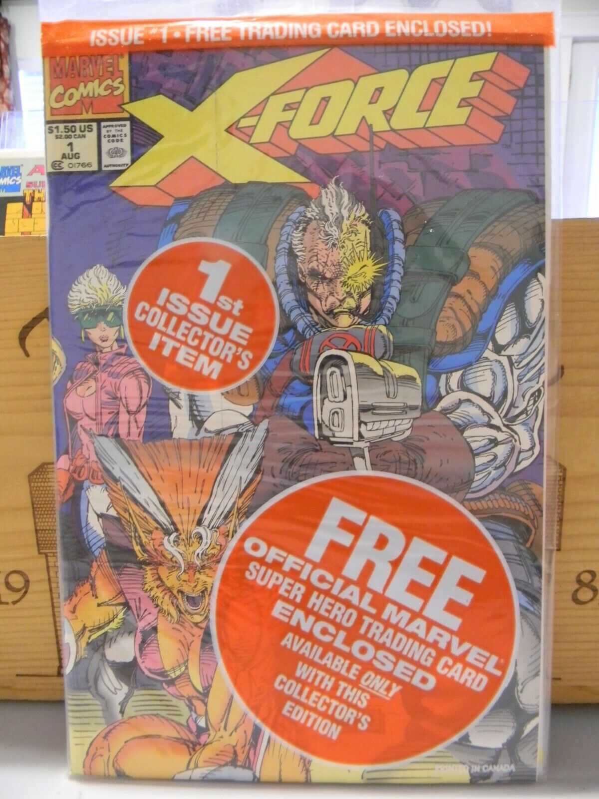 Error cover  1991 X-Force #1 factory sealed with Sunspot & Gideon  BONUS 