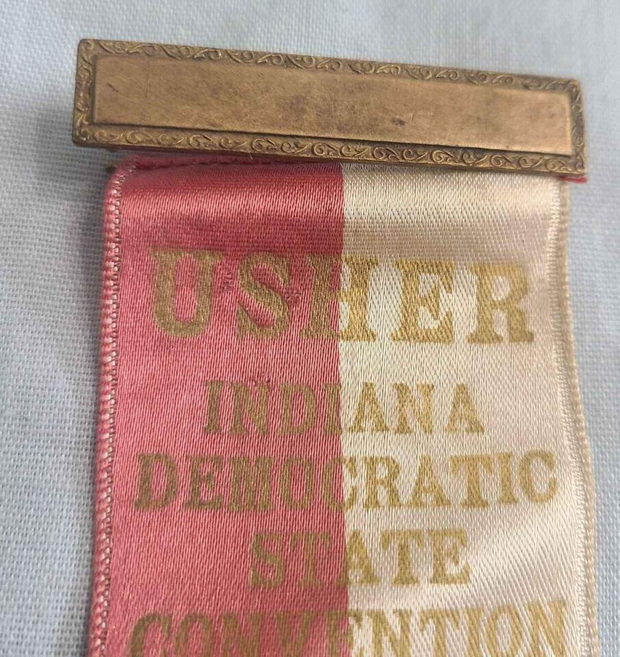 1948 Democratic State Convention Usher Ribbon Political Memorabilia