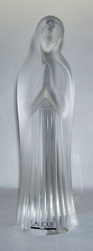 LALIQUE ~ Quality Solid Frosted Crystal MADONNA Figurine (#12019) + Box ~ France